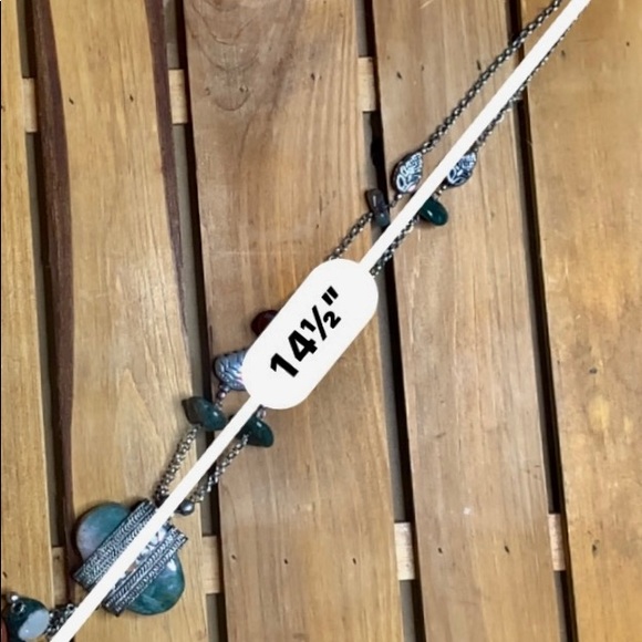 💎COLLAR LARGO DE PIEDRA JADE NATURAL 💎SILVER💎GREEN💎 - Picture 6 of 7